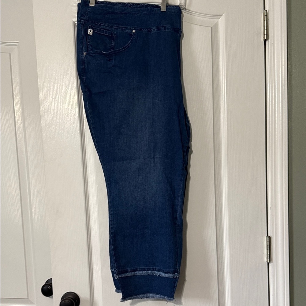 Belle by Kim Gravel Dark Blue Ankle Jeans